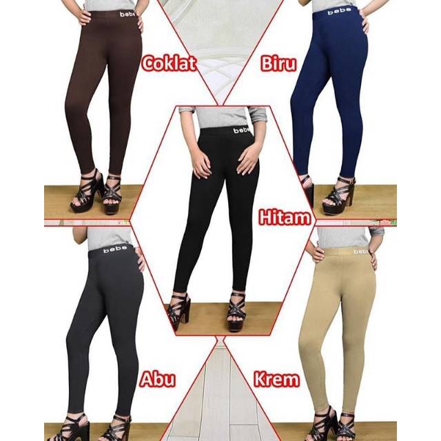 Celana Legging Bebe Panjang Ukuran L Bahan Spandex Rayon Shopee Indonesia