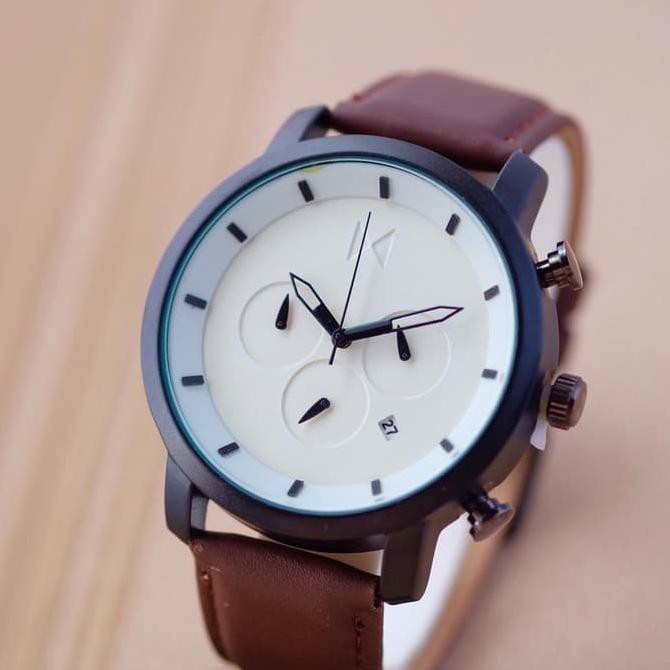 Termurah - Jam Tangan Pria Mvmt Chrono Date Leather Strap - Promo