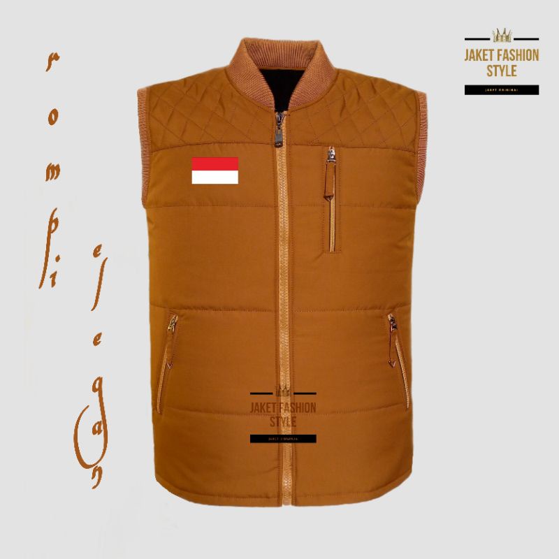 Jaket Rompi Pengendara Motor Touring Bikers Pria Indonesia Pelindung Dada Anti Angin Size S M L XL X