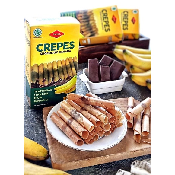 

Makanan Ringan Crepes Choco Banana Renyah 160 gram