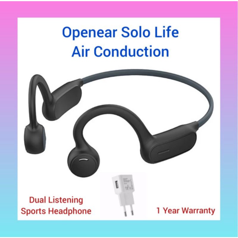 Openear Solo Life Earphone Headphone Conduction Bluetooth 5.0 For Sports