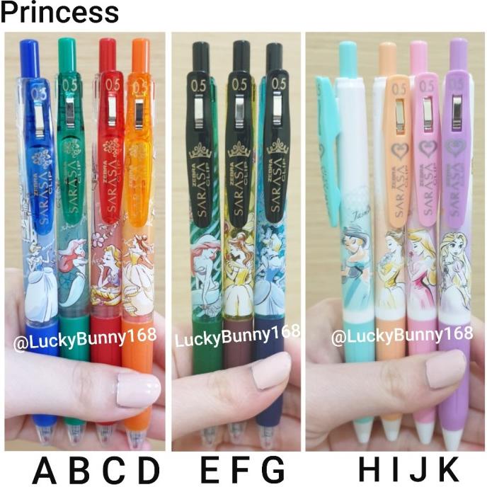 sarasa princess ariel belle disney ori japan limited edition zebra
