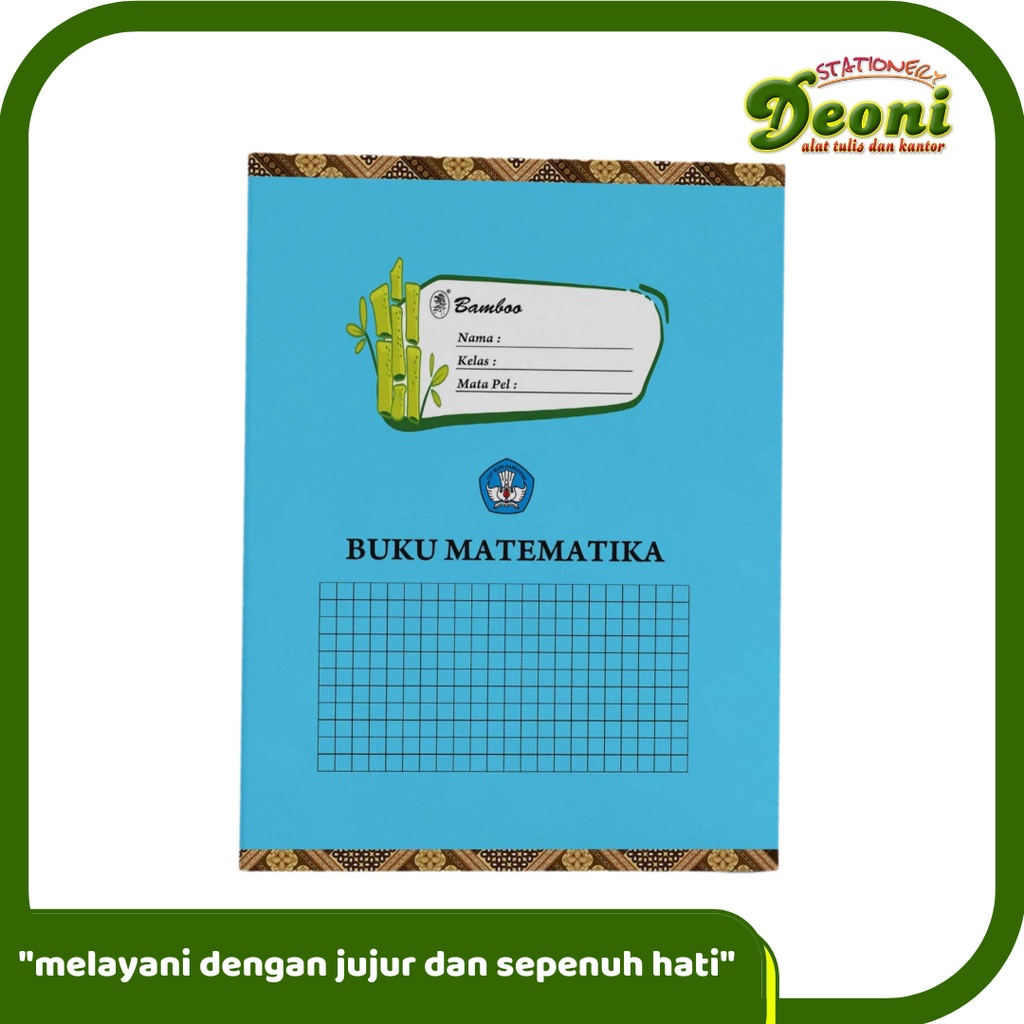 

BAMBOO Buku Tulis Matematika Kwarto 38 Lembar Kotak Kecil 1 Pcs