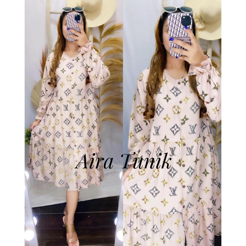 Aira Tunik Wanita Rayon Busui Full Kancing