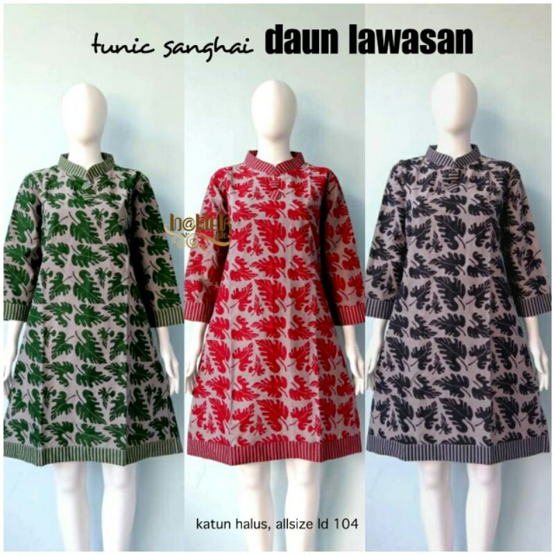 TUNIK Batik Daun Lawasan