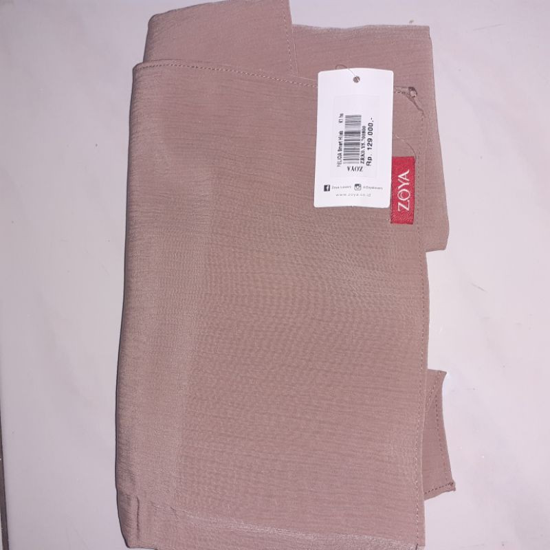 Zoya Selendang Pashmina Instan Instant Felicia Smart Hijab Milo Coklat