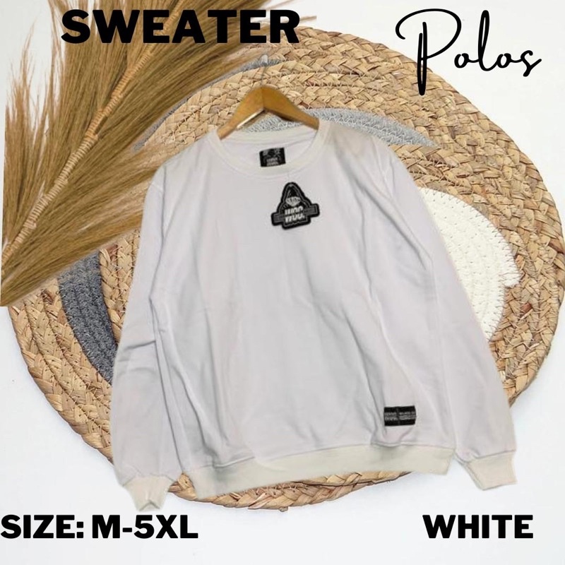 Sweater Crewneck Sweatshirt Polos SIZE M - XXL Cowok Cewek / Pria Wanita Original WOC