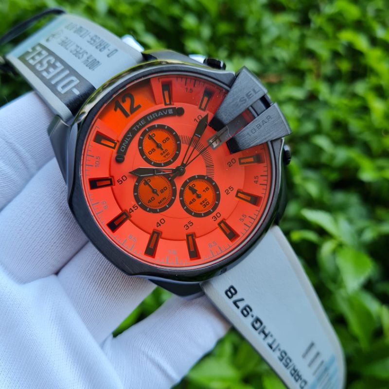 JAM TANGAN PRIA WANITA | RANTAI | KULIT | KARET | MURAH | DIESEL ONLY STRAP LEATHER - KAMFAS FOR MAN