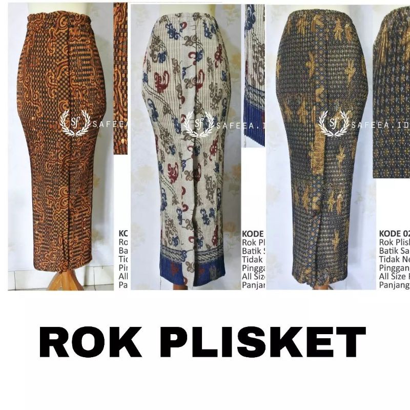 BAWAHAN KEBAYA ROK PLISKET HALUS BATIK MODERN PRISKET JUMBO