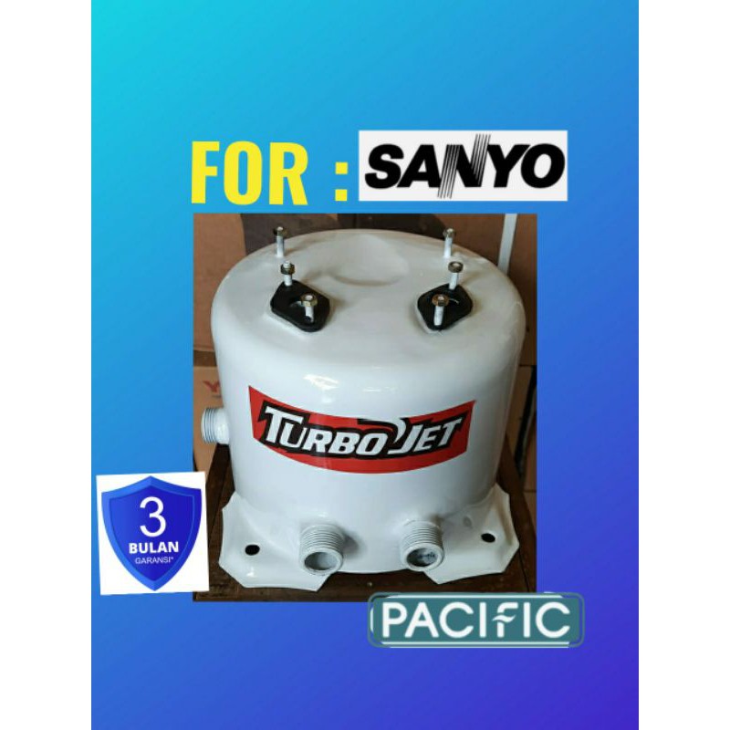 ( BerGARANSI ) Tangki besi bawah Turbo Jet pompa air sanyo ph 100 tabung tank pump otomatis