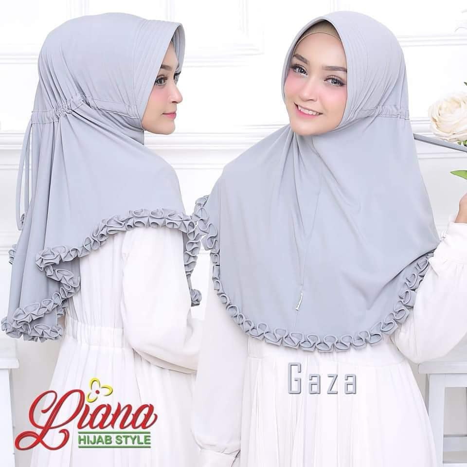New Daily Jilbab Serut Gaza Jersey / Khimar Rempel / Hijab Instan Pet Antem / kerudung Terbaru