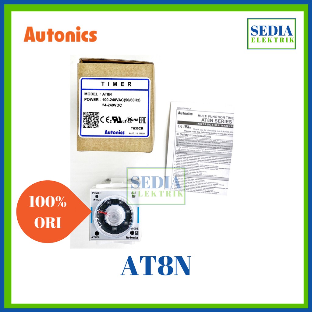 TIMER AUTONICS AT8N AT-8N AT 8N 100-240VAC 24-240VDC PERSAMAAN H3CR-A8