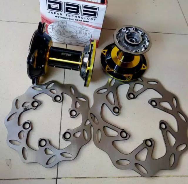 Tromol KLX Dtracker Set Depan Belakang Lubang Hold 36 Plus Cakram