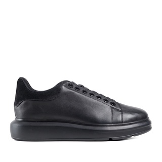 black plain sneakers
