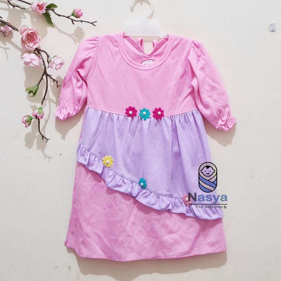 [N-099] GAMIS/baju muslim anak perempuan + jilbab MURAH (6-12m)