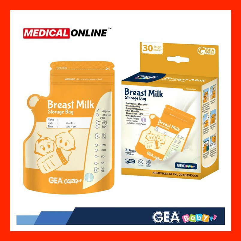 KANTONG ASI GEA BABY BREAST MILK STORAGE BAG CLASSIC GREEN MEDICAL ONLINE MEDICALONLINE