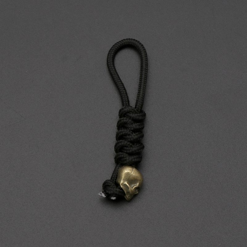 SIY  Skeleton Skull Pendant Woven Rope Umbrella Mountaineer Survival Key Chain Unisex