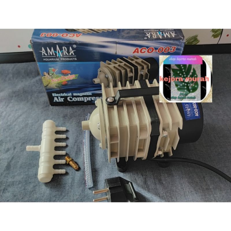 AMARA ACO003 ACO 003 GELEMBUNG UDARA KOLAM AERATOR AQUARIUM AIR PUMP BLOWER- HIDRPONIK