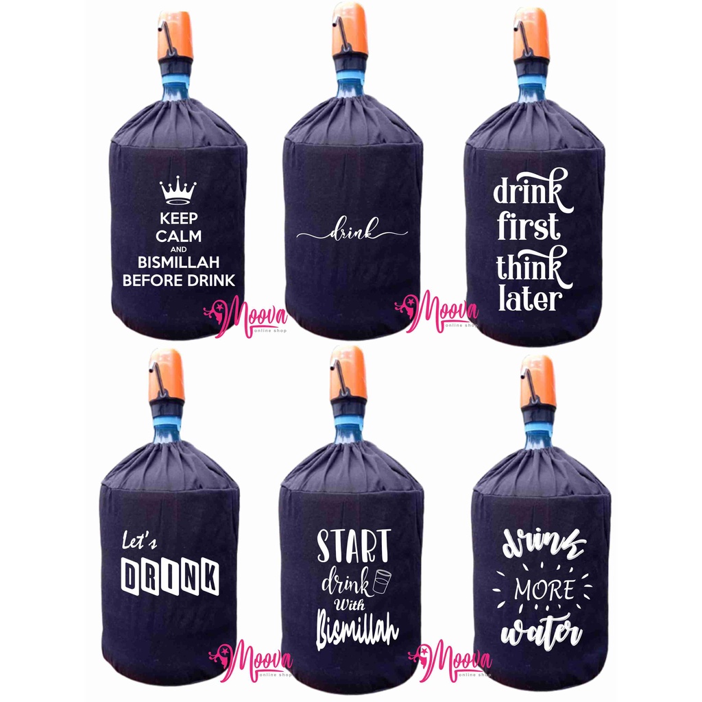 Sarung Galon duduk 2 in 1 - Sarung Galon bawah - Sarung Galon Elektrik Aesthetic, Sablon Keren BONUS TEMPAT TISSUE CANTIK