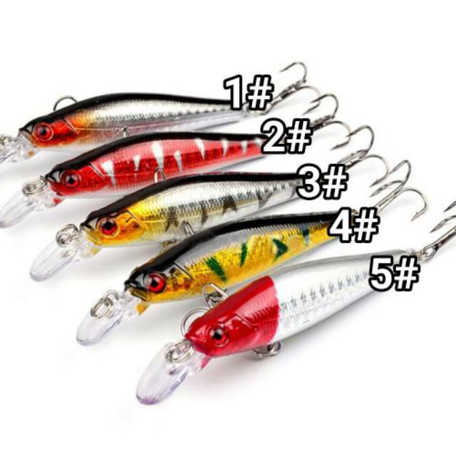 ( M13 ) 9 CM Umpan Keras Crankbait Treble Hooks Fishing Lure