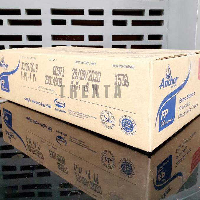 

KEJU PARUT ANCHOR / SHREDDED MOZZARELLA CHEESE REPACK 1 KG
