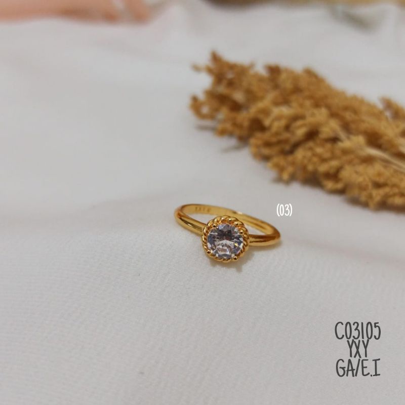 Cincin yaxiya Model Simple Mata Satu C03105