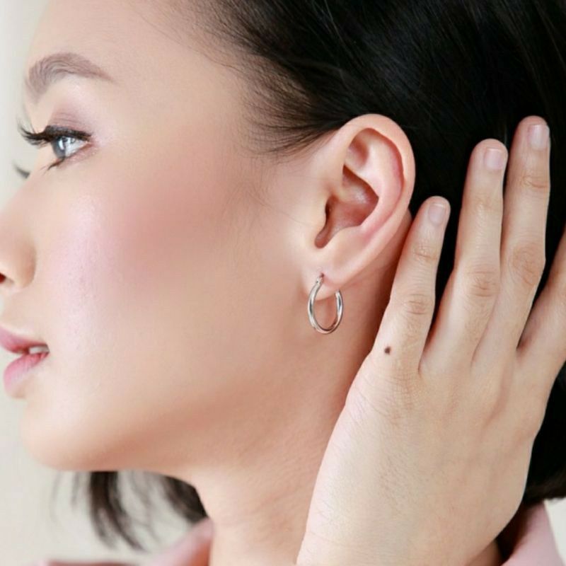 ANTING WANITA TITANIUM MODEL BULAT/COD/ANTING