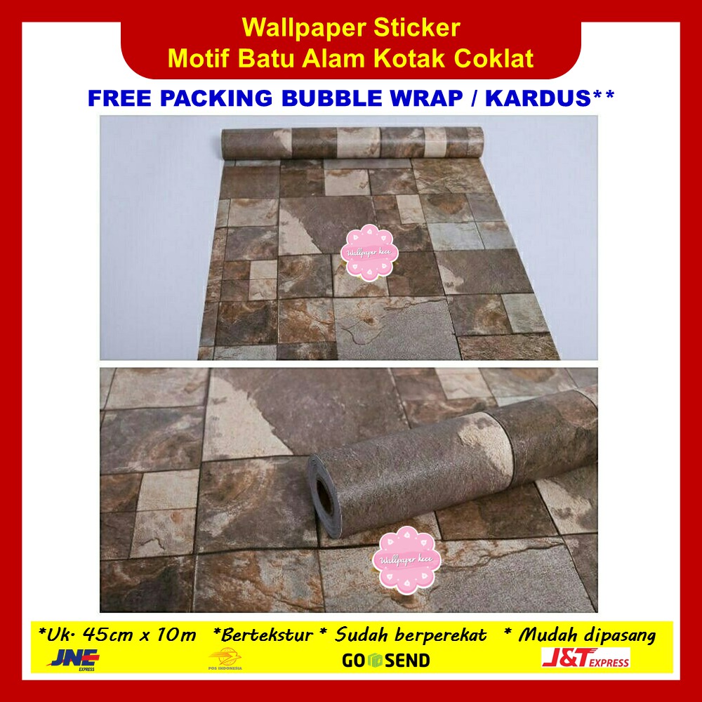 Wallpaper Sticker Dinding 45cm X 10m Bunga Kapas Biru Walpaper