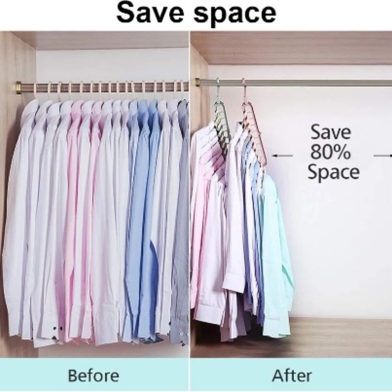 MYSUNSTORE MAGIC HANGER 9 IN 1 / GANTUNGAN BAJU AJAIB 9 LUBANG / GANTUNGAN BAJU 9 IN 1 / HANGER JEMURAN PAKAIAN