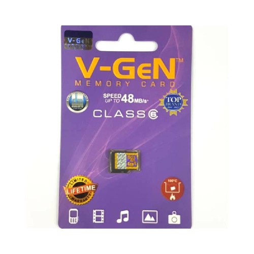 MEMORY CARD / MICRO SD / MICRO SDHC 4GB V-GEN CLASS 6 48MB/s - MEMORY MICRO SD V-GEN 4GB-ORIGINAL