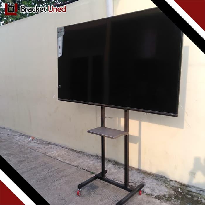 Bracket TV Standing 24 - 65 Inch Cocok Semua Merk Kokoh Plasma LED LCD Berkualitas Braket Breket Stand Kaki Bracket Standing TV 55 50 65 60 43 42 40 32 24 17 14 Inch Holo Roda BU1