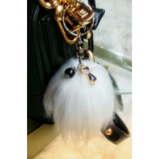 bag charm/ gantungan tas bulu korea