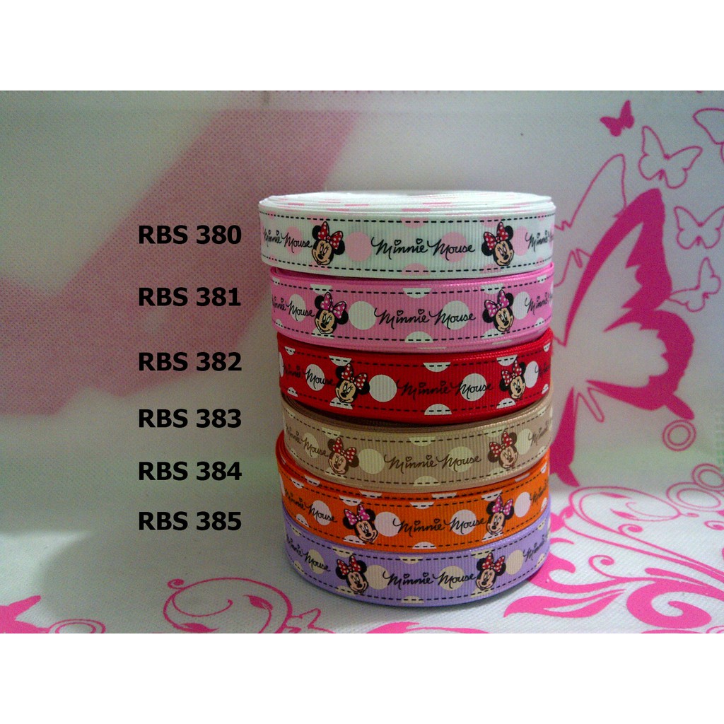 

[10 YARD] PITA GROSGRAIN MOTIF MINNIE MOUSE SALE RBS 380,381,382,383,384,385