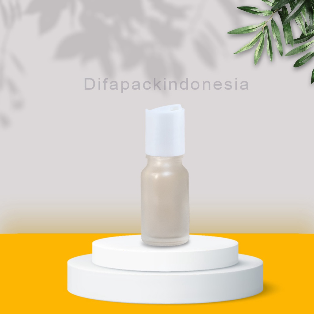 Botol Kaca 10ml prestop Putih Frosted