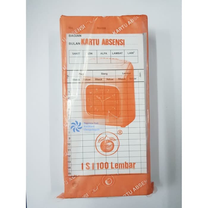 

q4AD5s Kartu Absensi 100Lembar (Pack) As71S0D