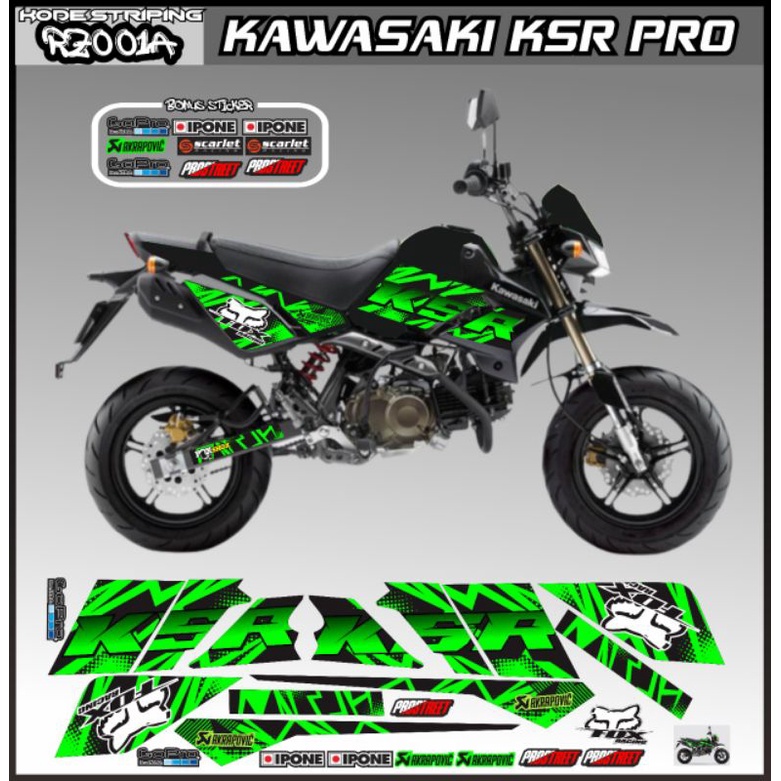 sticker striping decal kawasaki ksr pro variasi stiker ksr pro