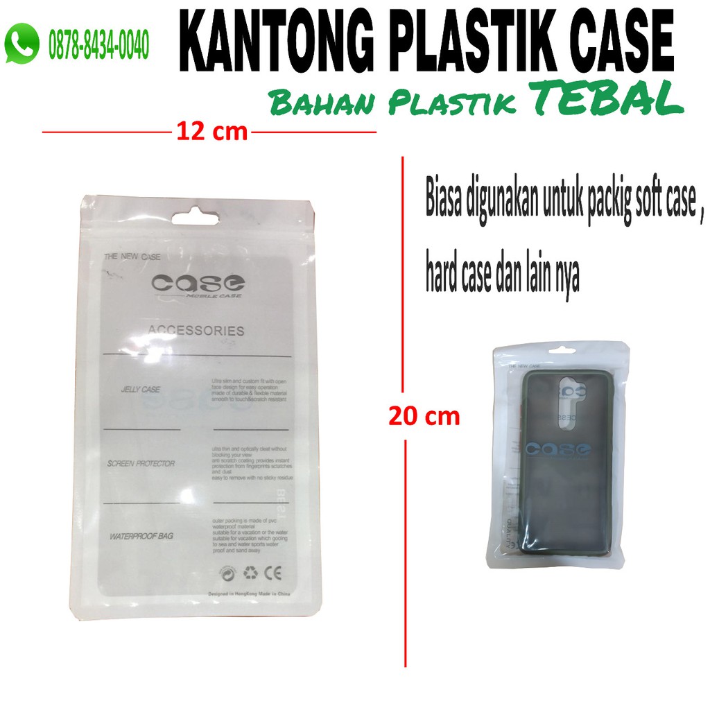 Kantong Plastik Casing 12x20/ Klip Pembungkus Kemasan Bening Ziplock 1 Pack