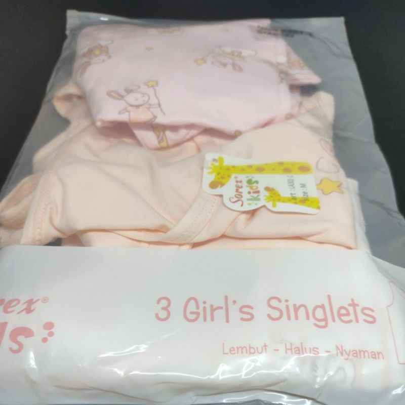 Sorex kids singlet anak perempuan SK LA 301-1 M,L,XL harga perbiji bukan per pak