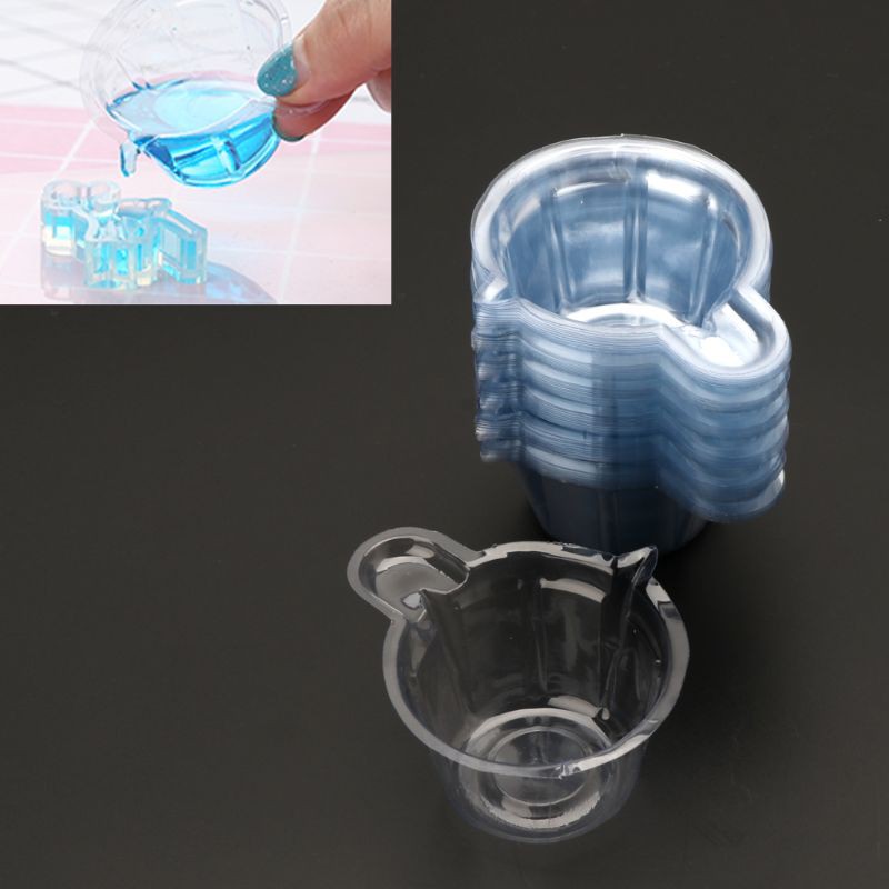 50pcs Cup Dispenser Bahan Plastik Sekali Pakai Ukuran 40ml Untuk Membuat Perhiasan