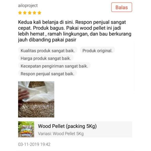 

[ Terbaru ] P7E Wood Pellet (packing 1kg) ✅