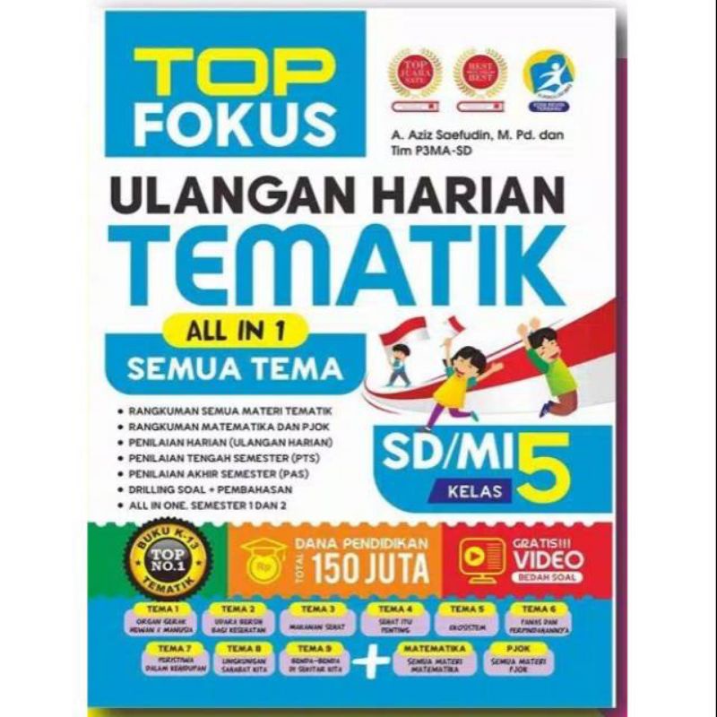 BUKU KELAS 5 SD/MI:TOP FOKUS ULANGAN HARIAN TEMATIK