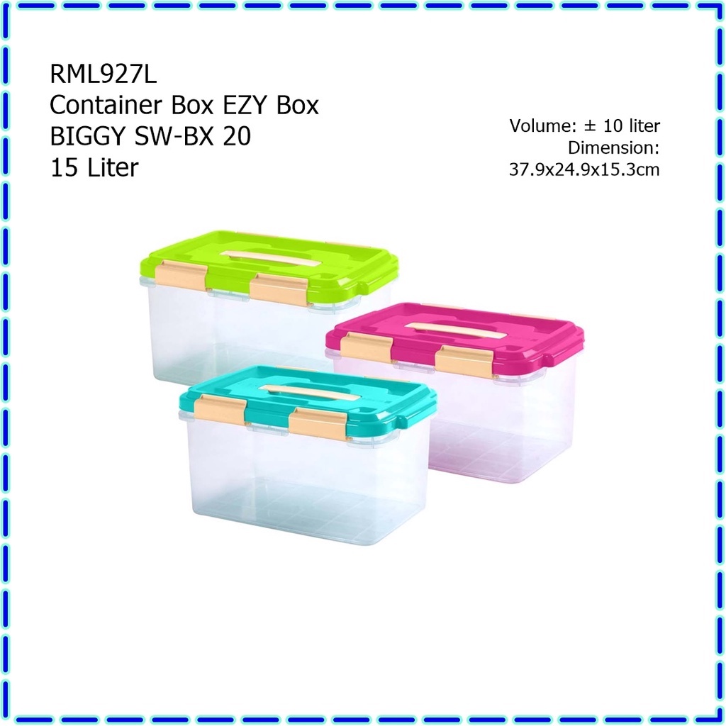 Kirim Instant/Sicepat Gokil/Shopee Express Container Box EZY Box  BIGGY SW-BX 20 15 Liter