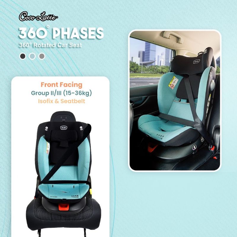 Cocolatte Carseat CL 880 360˚ Phases (360˚ Rotated Carseat ) Kursi Mobil Bayi