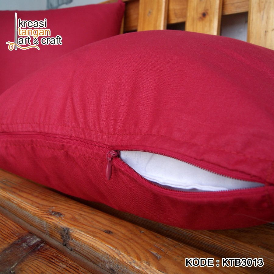 SARUNG BANTAL SOFA POLOS 30x50 40x40, 45x45, 50x50, 60x60, 70x70 Royal Red KTB3013