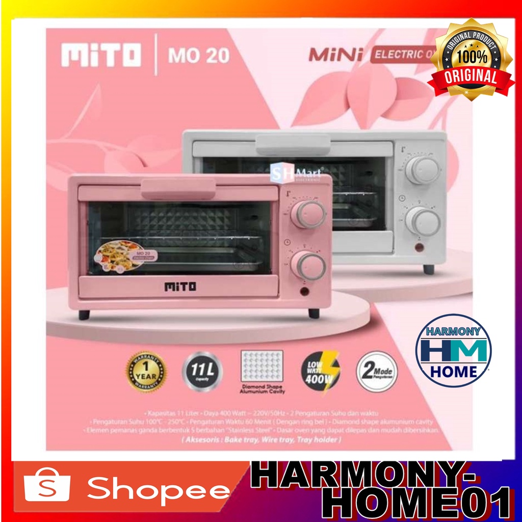 MITO Oven Listrik Oven Kue Mini 11 Liter MITO MO 20 Hemat Daya Berkualitas Murah Promo