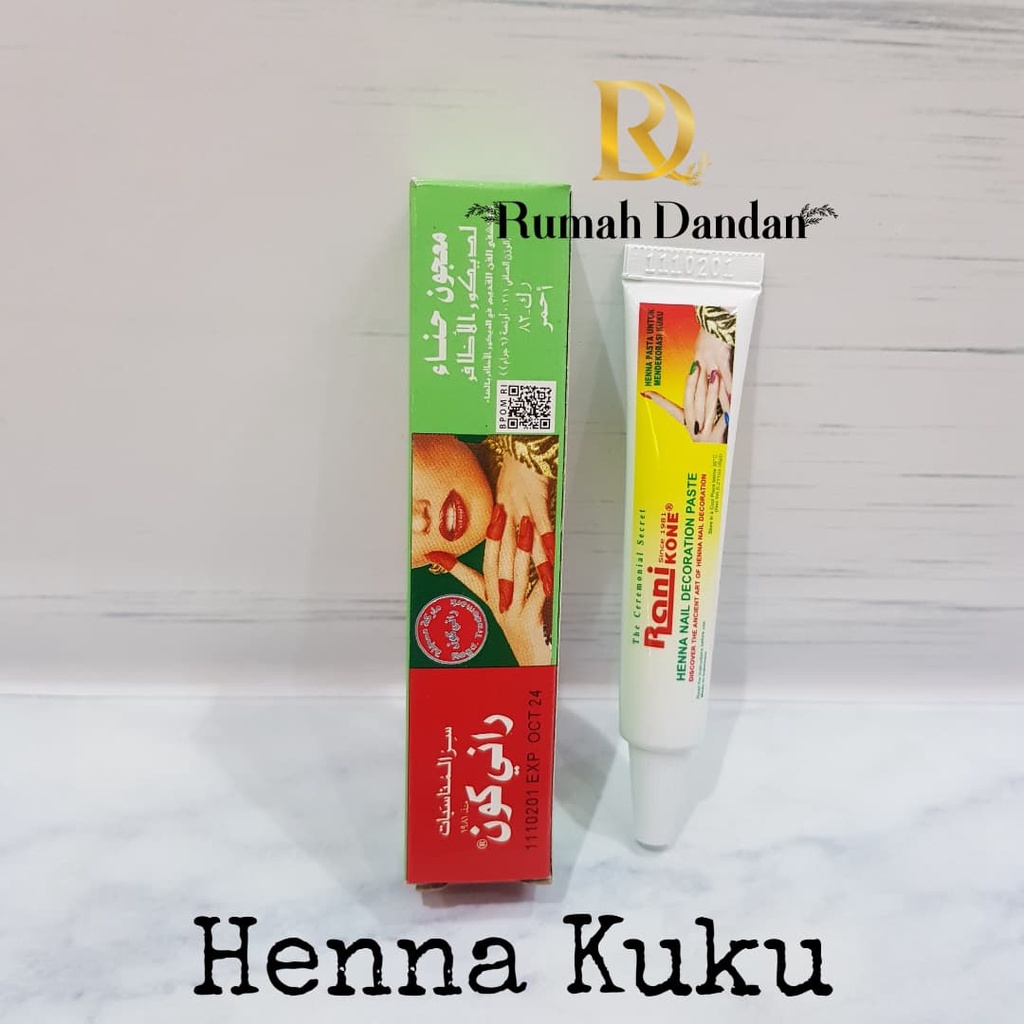 Henna kuku Warna Merah/Hitam/Oren