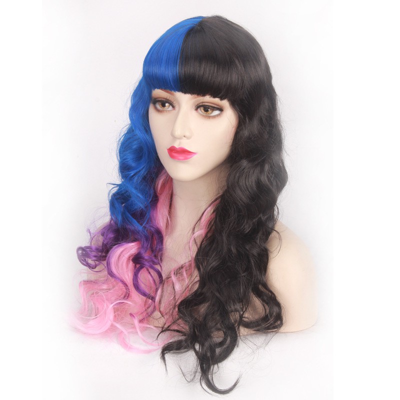 LOL-05 wig rambut palsu lolita cosplay harajuku daily three tone