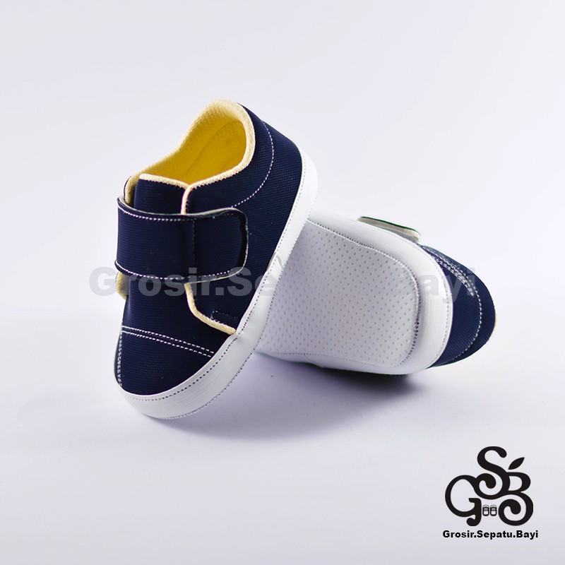 sepatu bayi baby shoes prewalker laki laki umur 2 sampai 14 bulan simple classy warna biru navy