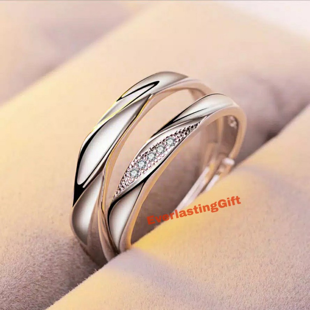 CIncin Couple Irish Kristal (Sepuh Perak, Anti Karat)