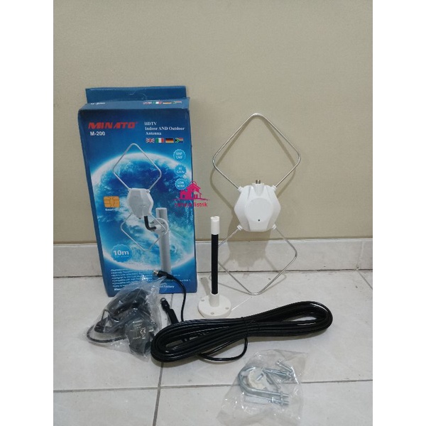 MINATO Antena 2 tv digital luar dalam indoor outdoor M-300